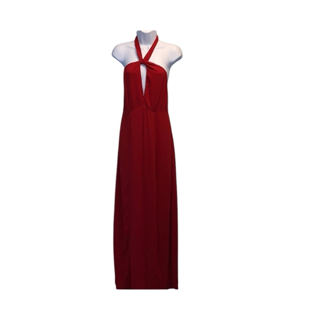Forever 21 Red Halter Maxi Dress